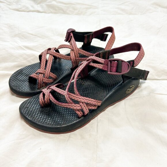 Chaco ZX/2 Women’s Size 8 Sport Sandals Pink Purple Tidal Wave Hiking Water - Picture 1 of 6